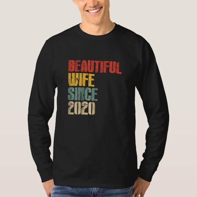 Camiseta Womens 3rd Wedding Anniversary for Her Handsome Wi (Anverso)