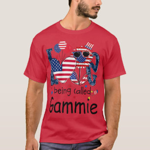 Camiseta Womens 4th of July Love Being Called Gammie Sunflo