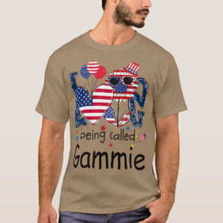 Camiseta Womens 4th of July Love Being Called Gammie Sunflo
