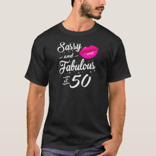 Camiseta Womens 50 Years Old  50 & Fabulous Since 1972 50th