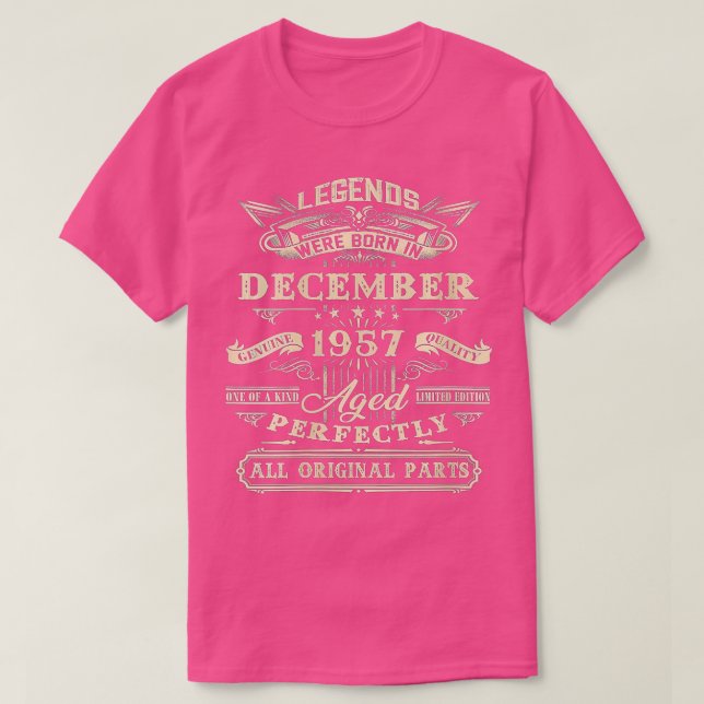 Camiseta Womens 65th Birthday Gift For Legends Born Decembe (Diseño del anverso)