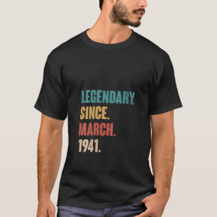 Camiseta Womens 82 Years Old Vintage 1941 Birthday March 82
