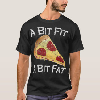 Camiseta Womens A Bit Fit A Bit Fat, Distressed Look, By Yo