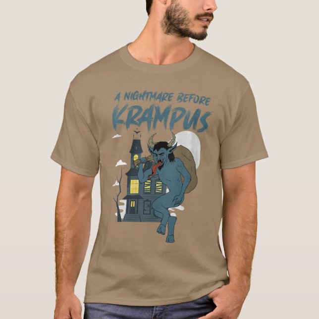 Camiseta Womens A Nightmare Before Krampus Funny Horror VNe (Anverso)