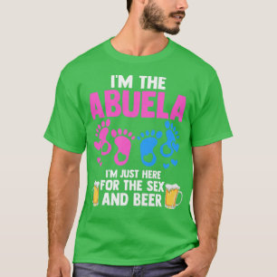 Camiseta Womens Abuela Here for the se and beer Gender Reve