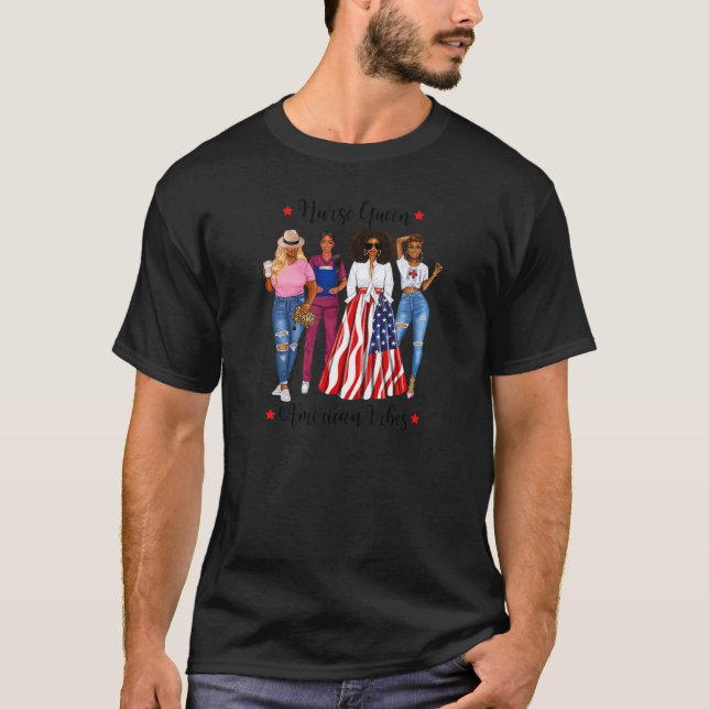 Camiseta Womens African American Black Nurse Womans Nursing (Anverso)