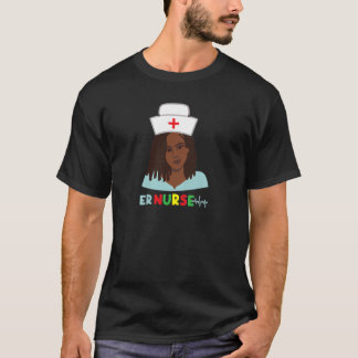 Camiseta Womens African American ER Nurse Black History Mon