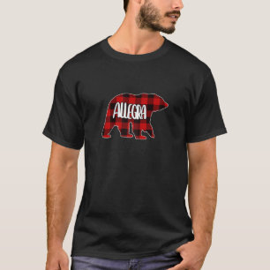 Camiseta Womens Allegra Bear Custom Red Buffalo Plaid Chris