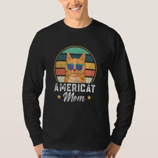 Camiseta Womens americat mom mom Feline