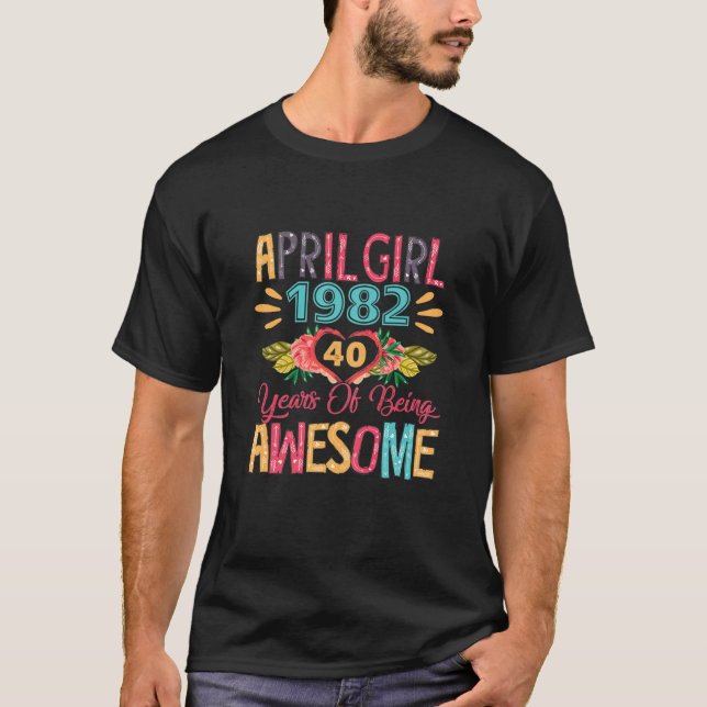 Camiseta Womens April Chica Apparel 1982 40 Años De Ser (Anverso)