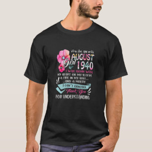 Camiseta Womens August Girl 1940 82nd Birthday  82 Years Ol