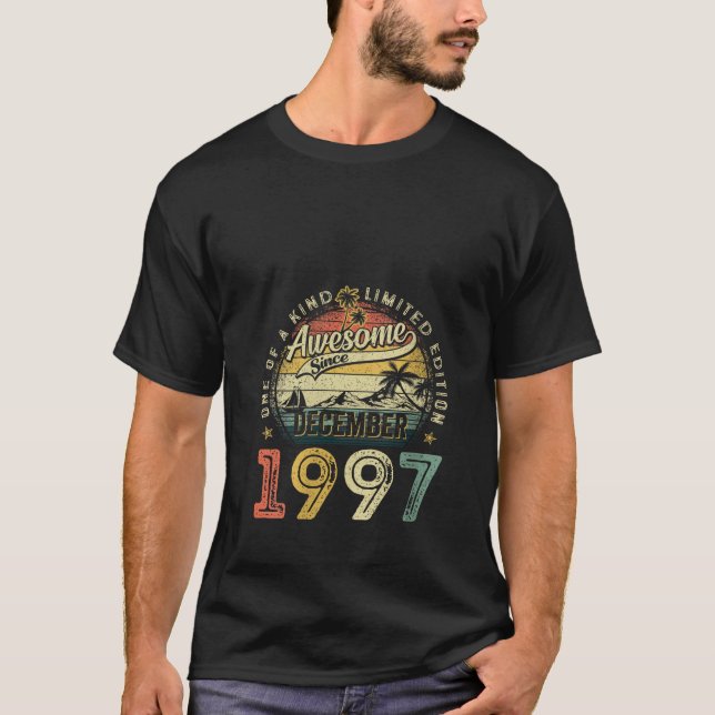 Camiseta Womens Awesome Since December 1997 28 Years Old 28 (Anverso)