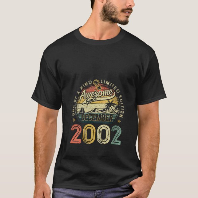Camiseta Womens Awesome Since December 2002 23 Years Old 23 (Anverso)