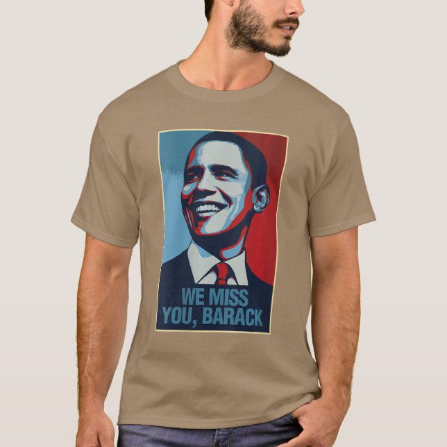 Camiseta Womens Barack Obama We Miss You VNeck (Anverso)