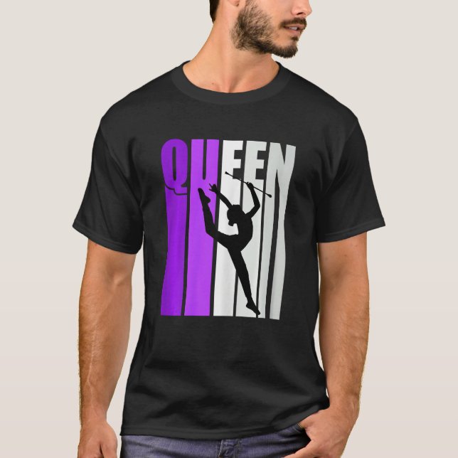 Camiseta Womens Baton Twirling Queen Mauve Competition Yout (Anverso)