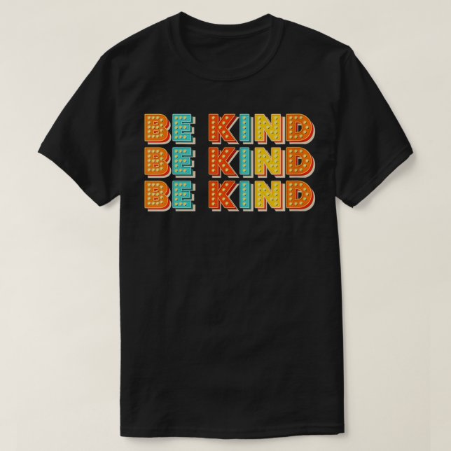 Camiseta Womens Be Kind Letter Print in Lights VNeck  (Diseño del anverso)