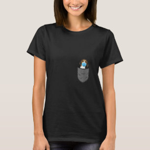 Camiseta Womens Beagle With Mask In The Breast Pocket Dogs 