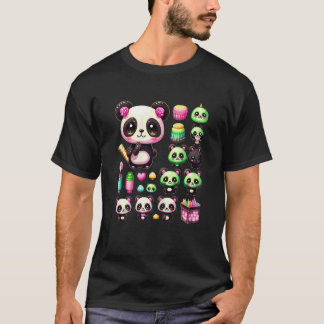 Camiseta Womens Beauty Panda Bear Girl MUA Beautician Teddy