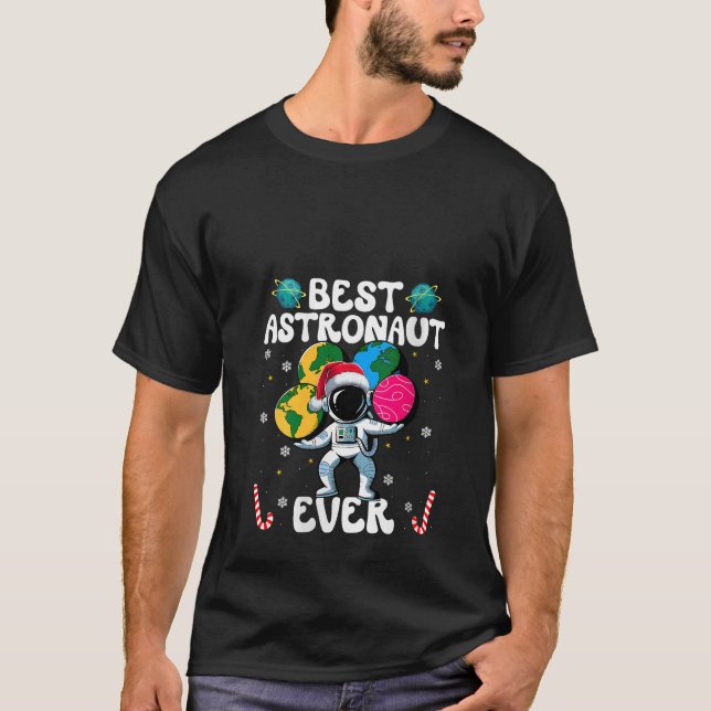 Camiseta Womens Best Astronaut Ever Christmas Basketball Ca (Anverso)