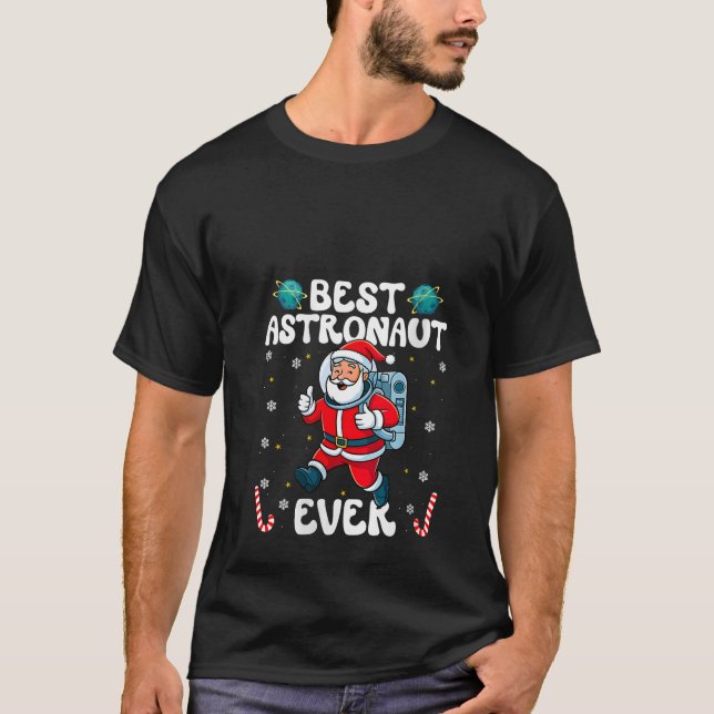 Camiseta Womens Best Astronaut Ever Christmas Basketball Ho (Anverso)