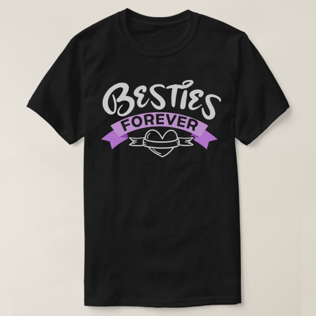 Camiseta Womens Besties Forever BFF Mejor Amistad Amiga (Diseño del anverso)