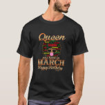 Camiseta Womens Birthday March Queen Vintage Afro African J<br><div class="desc">Celebrating Birthday party, Christmas, Juneteenth, Black History Month or Mothers Day party outfit with this funny aweome Im A March Queen. Melanin t-shirt for women, girl. Black history costume to show empowerment Its a funny birthday gift for March daughter or mom, for a real Birthday Of March Queen on this...</div>