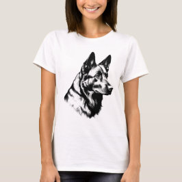 Camiseta Women's Black German Shepherd Dog Tee