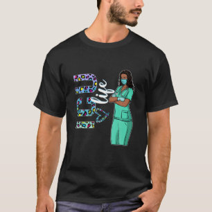 Camiseta Womens Black Nurse Uniform Afro African ICU Nurse