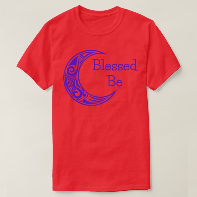 Camiseta Womens Blessed Be Witch and Wiccan Moon  (Diseño del anverso)