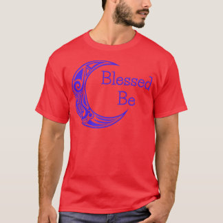 Camiseta Womens Blessed Be Witch and Wiccan Moon