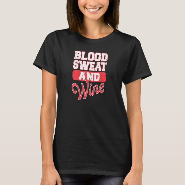 Camiseta Womens Blood Sweat And Wine Fitness Women's Bodybu (Anverso)