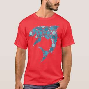 Camiseta Womens Blue Polka Dot Shark International Dot Day
