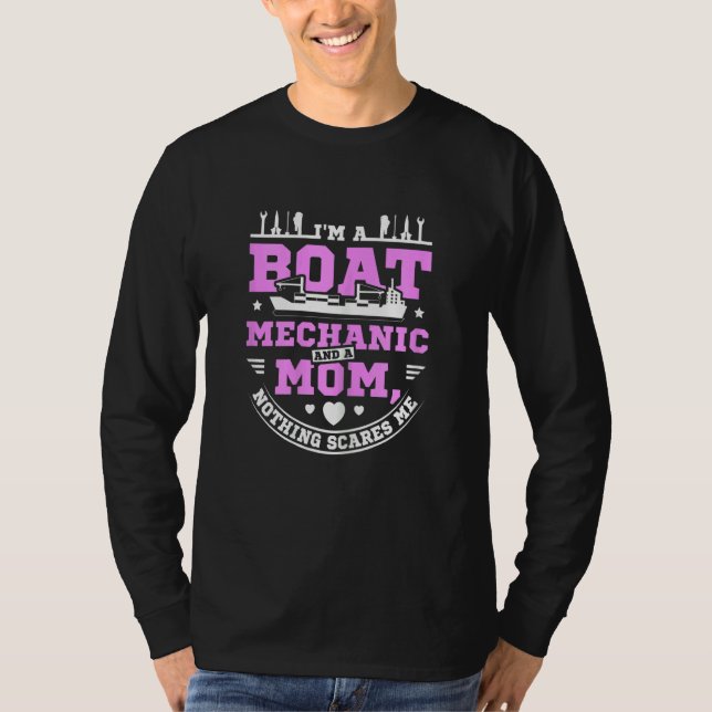 Camiseta Womens Boat mechanic and mother mom (Anverso)