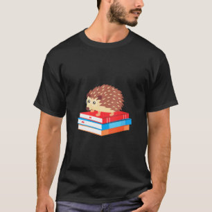 Camiseta Womens Book Nerd Hedgehog Reading  Idea 1