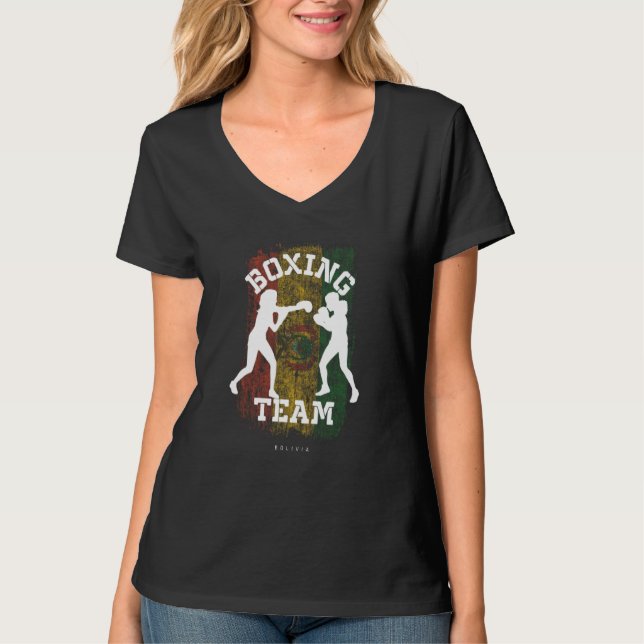 Camiseta Womens Boxing Bolivia Combat Sports Fighter Boxing (Anverso)
