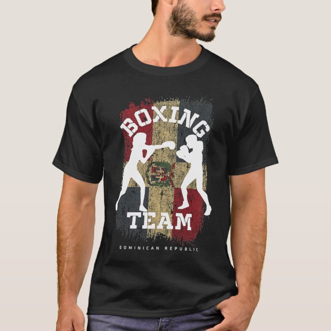 Camiseta Womens Boxing Dominican Republic Combat Sport Figh (Anverso)