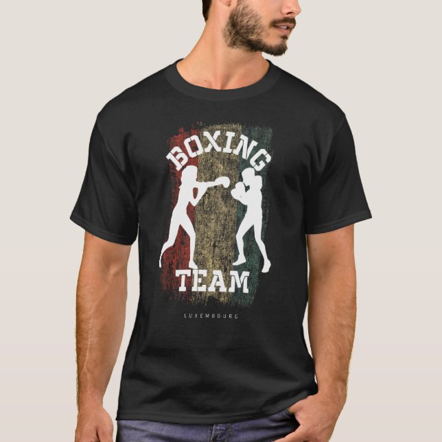 Camiseta Womens Boxing Luxembourg Combat Sports Fighter Box (Anverso)