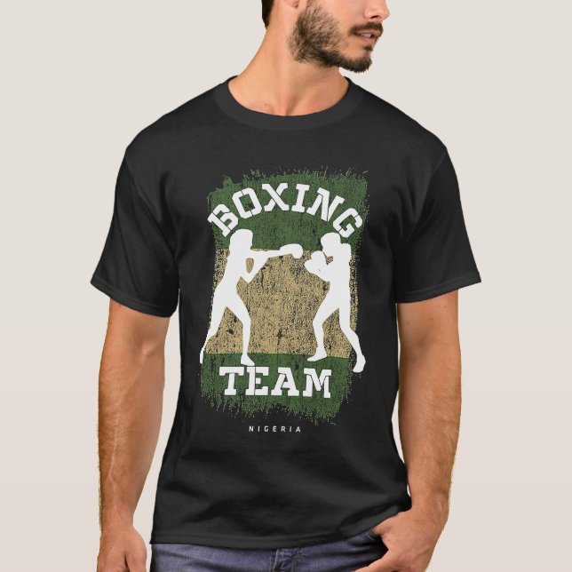 Camiseta Womens Boxing Nigeria Combat Sports Fighter Boxing (Anverso)