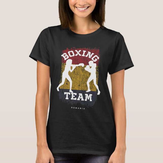 Camiseta Womens Boxing Romania Combat Sports Fighter Boxing (Anverso)