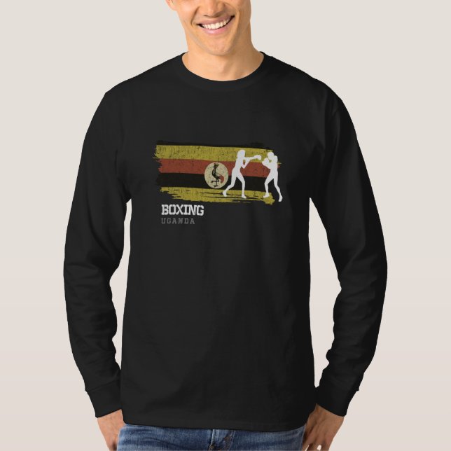 Camiseta Womens Boxing Uganda Combat Sports Fighter Boxing  (Anverso)