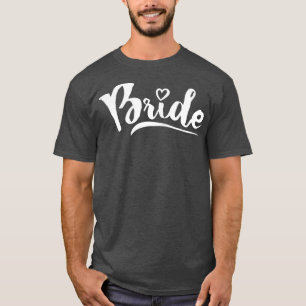 Camiseta Womens Bride Cute Matching Wedding Party And Bache