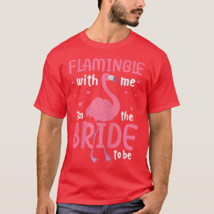 Camiseta Womens Bride Flamingo Bridal Shower Bachelorette P