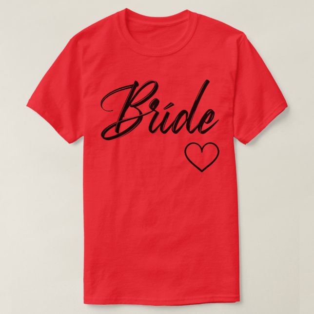 Camiseta Womens Bride Party Outfit with Heart for Bachelore (Diseño del anverso)