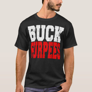Camiseta Womens Buck Furpes Gym Fitness Funny Burpees