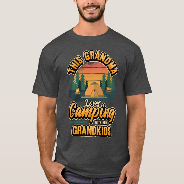 Camiseta Womens Campinghis Grandma Loves Camping With Her g (Anverso)