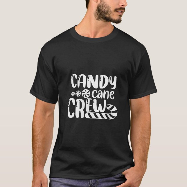 Camiseta Womens Candy Cane Crew Christmas Xmas Love Candy B (Anverso)
