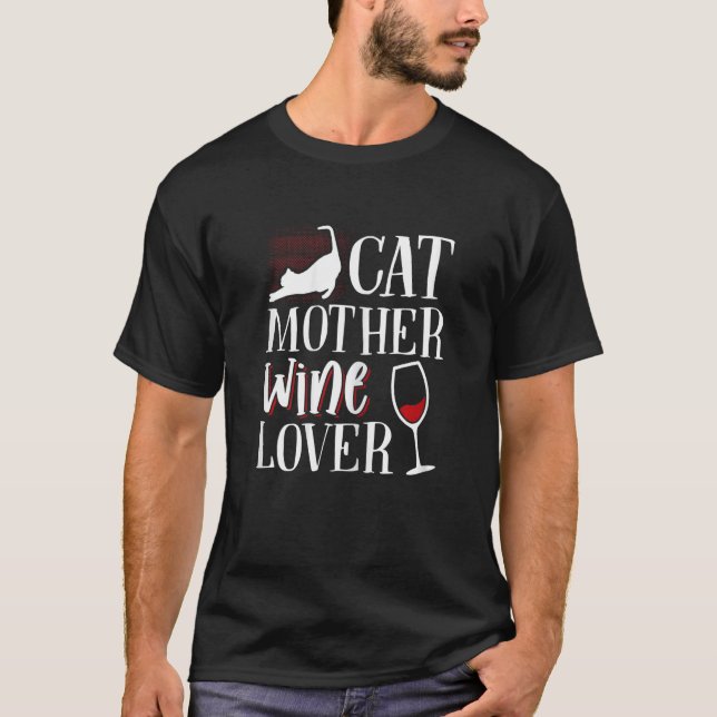 Camiseta Womens Cat mother wine (Anverso)