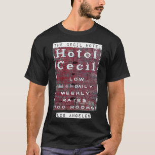 Camiseta Womens Cecil Hotel Los Angeles Hotel Cecil Rótulo