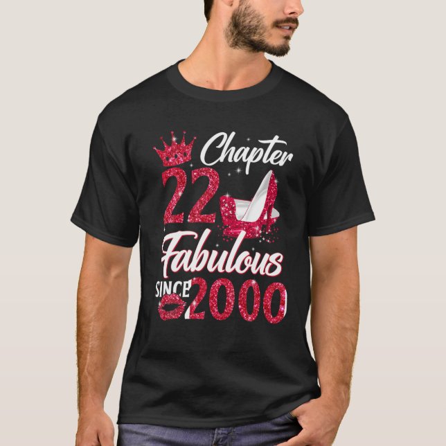 Camiseta Womens Chapter 22 Fabulous Since 2000 22Nd Birthda (Anverso)