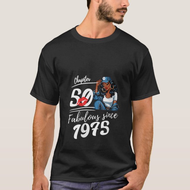 Camiseta Womens Chapter 50 Fabulous Since 1975 50th Birthda (Anverso)